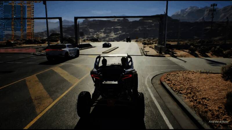 主角站在高处俯瞰城市全景，光影渲染精细但帧率偏低