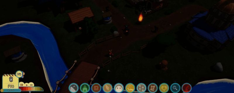 游戏主界面展示，中世纪风格医院建筑与卡通化角色设计