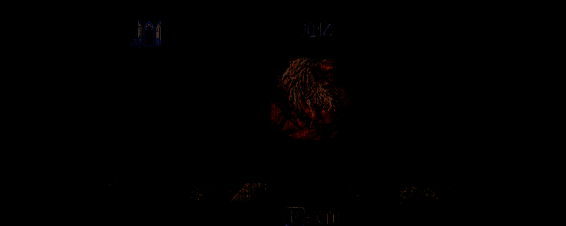 游戏中角色与木偶侍者对话场景，背景为昏暗神秘的石碑环境