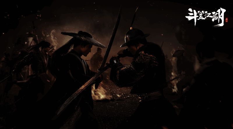 数百名玩家在战场上大规模混战，旗帜飞扬，战火纷飞