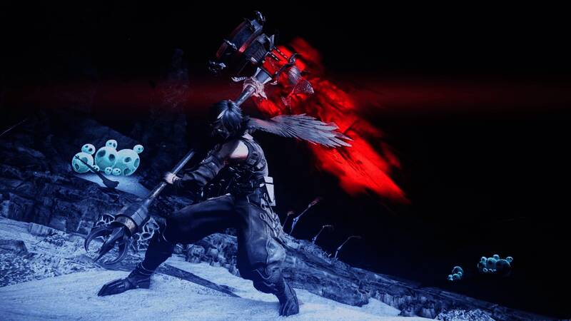 八云施展连招瞬间，敌人被击飞，空中残留着光效轨迹