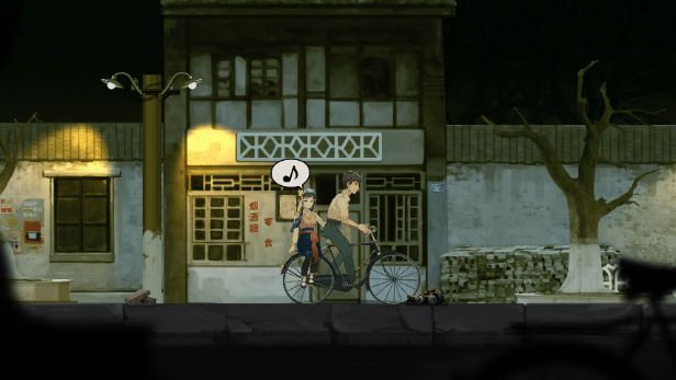 游戏角色段漓芳站在昏暗巷道中，神情凝重