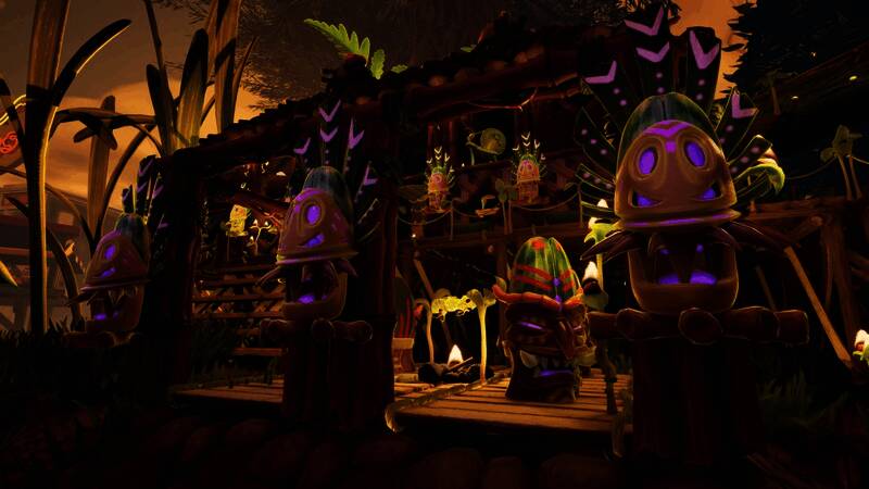 玩家使用自制武器对抗巨型昆虫，战斗场面激烈刺激