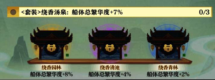 绕香汤泉装饰坊间设计图，包含温泉池、竹林元素，营造宁静氛围