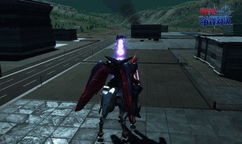 角色跃起使用马蹄撞击敌人，画面充满冲击力