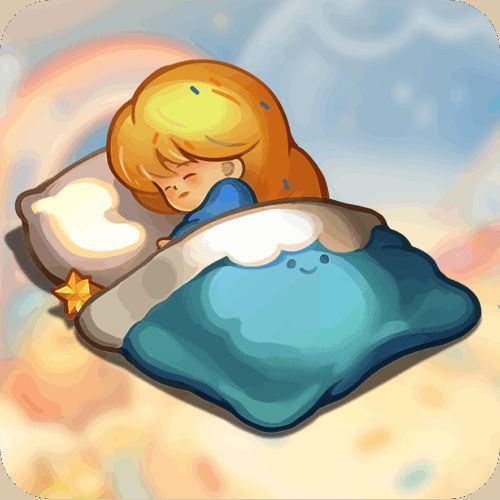 奥比岛手游3.6版本‘凛冬绮梦’宣传图，展示白日梦小姐与情绪小怪兽的可爱形象