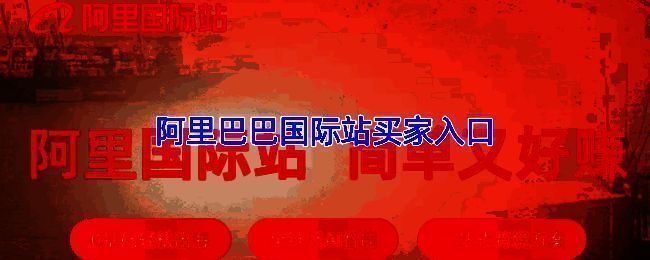 阿里巴巴国际站买家登录界面展示，显示电脑端登录入口及操作指引
