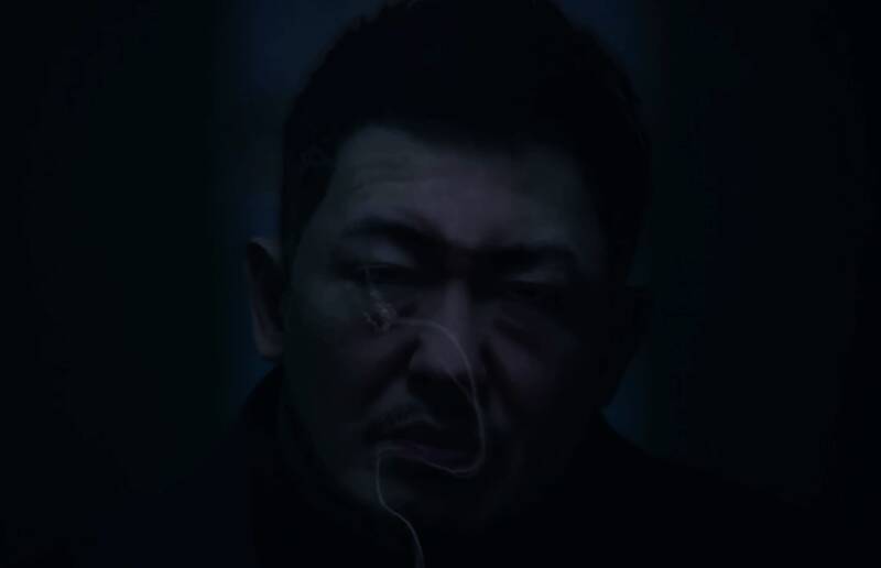 游戏主视觉图，展现主角池正泰与GAVI的对峙场景