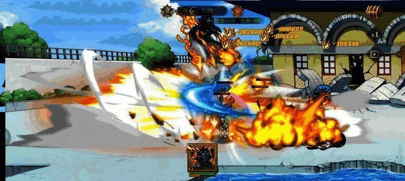 烬挥舞长剑施展剑舞，周身环绕火焰特效