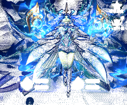 上古海龙究极体形态动态展示，周身环绕蓝色能量波动，气势磅礴