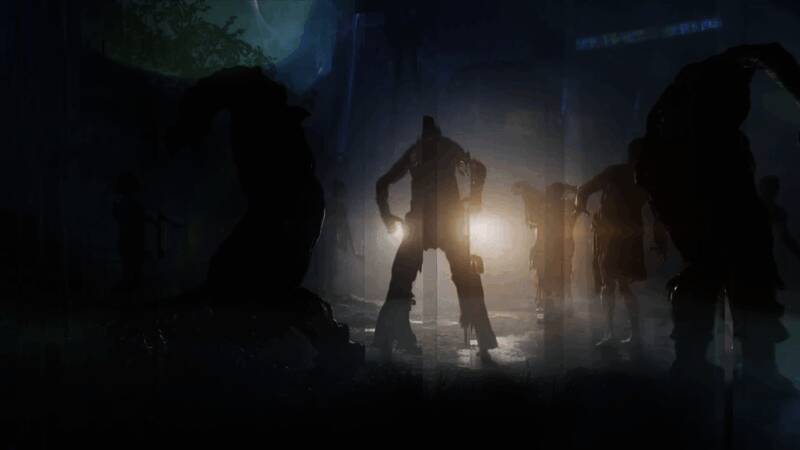 夜间狙击镜头特写，远处目标清晰可见