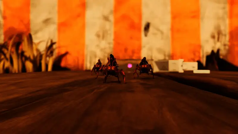 夜晚模式下的草地环境，光影效果逼真，营造出浓厚的生存感