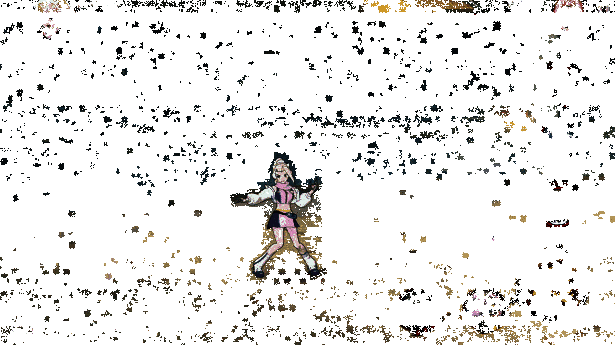 角色转身时猫耳耳机特效闪耀全场