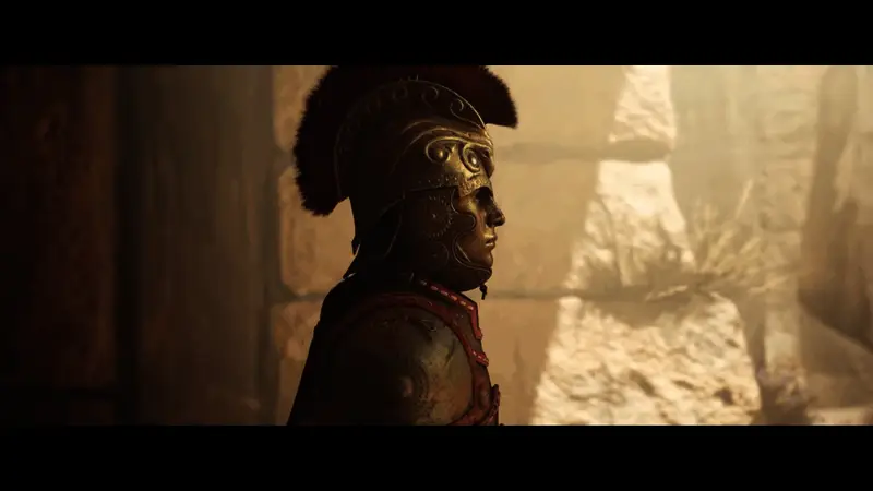 角色互动截图，两位主角在昏暗环境下低声交谈，神情专注