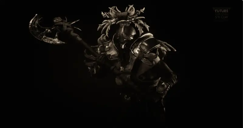 游戏开发者在展会上进行介绍的画面截图