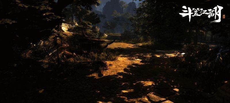 三位不同职业角色并肩而立，分别手持刀、枪、弩