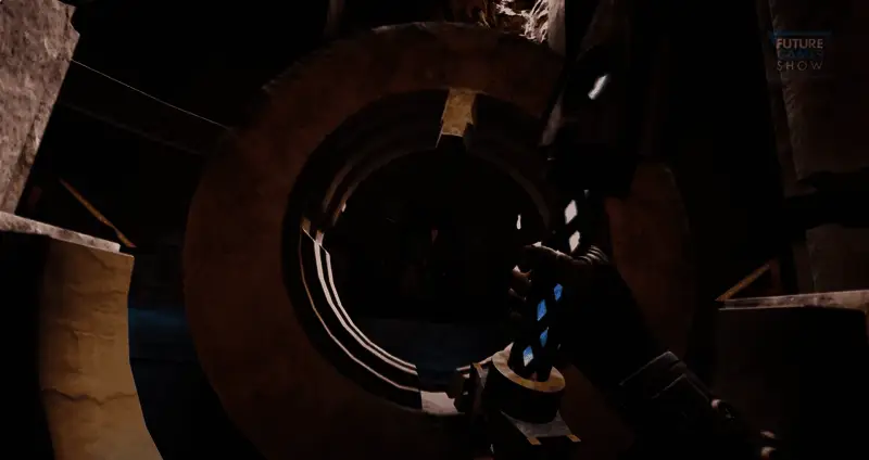 《Reach》战斗场景截图，玩家正在空中飞跃敌人进行攻击