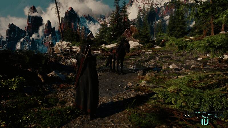 凯尔比与希里在悬崖边驻足远眺，画面极具史诗感