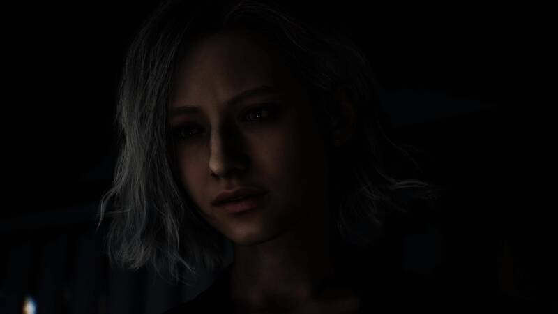 雨中追逐战概念图，模糊身影快速穿梭，增强动态紧张氛围