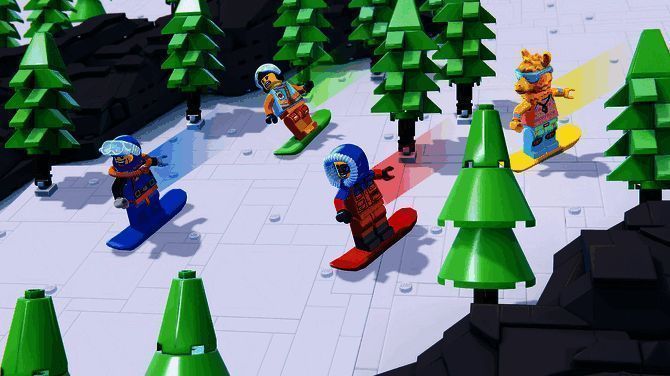 乐高派对游戏截图：玩家角色在海盗船上进行趣味比拼