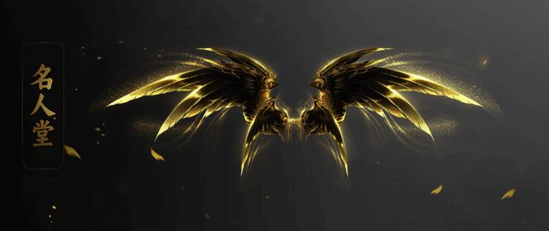 名人堂雕像展示场景，呈现东天池区域标志性建筑背景