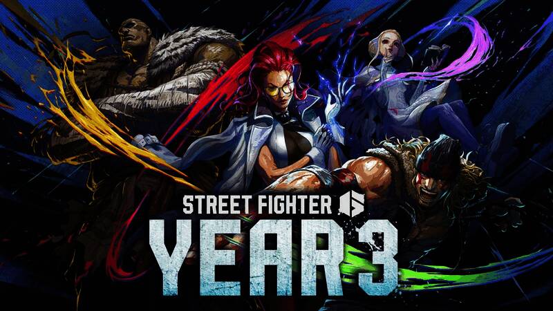 《街头霸王6》宣传图，展示多位角色集结画面