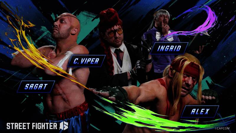 角色技能特效对比图，展现各角色标志性必杀技