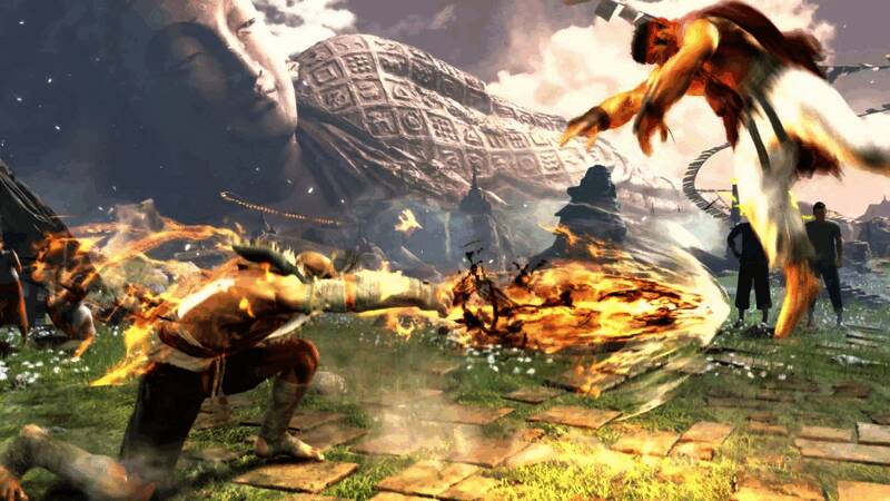 背景舞台设定图，包括城市街道、沙漠废墟等多种地图