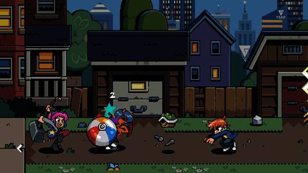 Ramona Flowers使用技能发动必杀，身后有绚丽光效特效