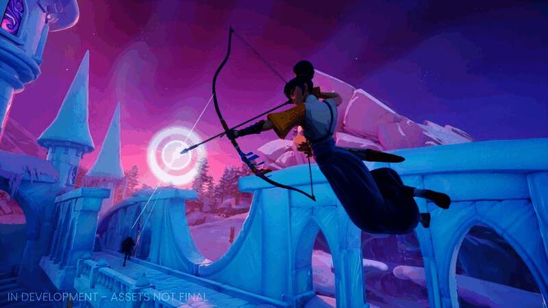 《Last Flag》游戏画面一，角色在色彩鲜艳的地图中展开激烈夺旗对抗