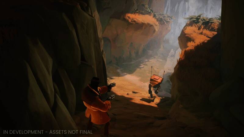 《Last Flag》场景二，玩家角色正在利用地形隐蔽己方旗帜