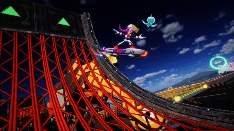 春日一番驾驶炫酷赛车飞跃障碍，特效绚丽夺目