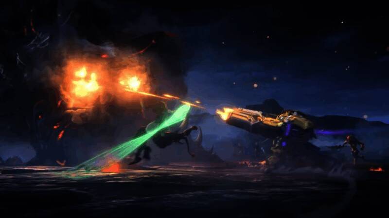 战斗画面展示，角色技能特效华丽炫目