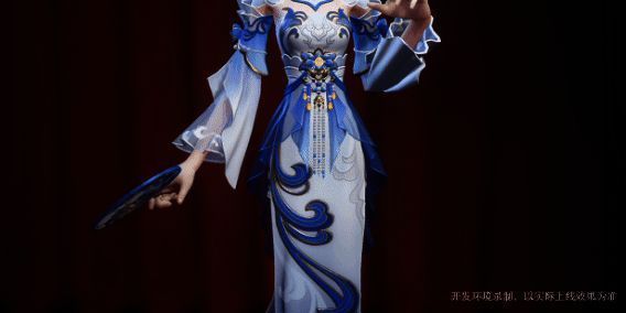 手持团扇的巫铃儿，青瓷装饰仿佛即将破窑而出的诗意