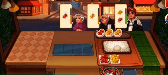 糯米滋成功出餐界面，显示“完成”字样及顾客满意表情