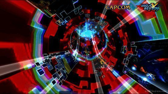 游戏角色进入数据空间，光效环绕，充满科技感