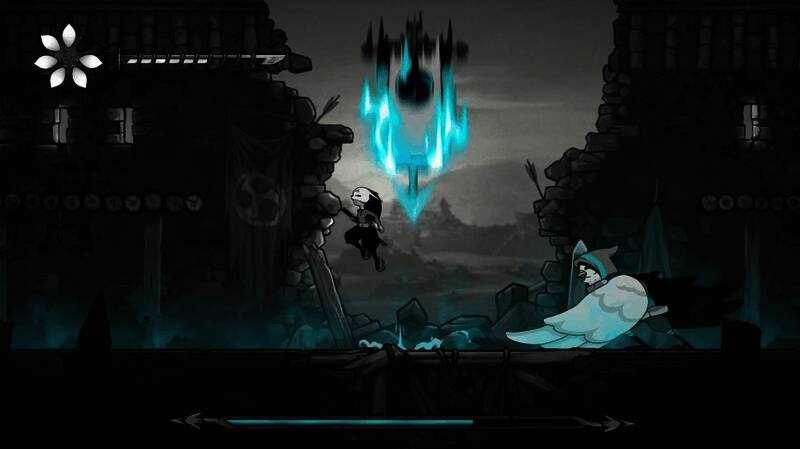 角色高速挥砍敌人，空中连击与闪避动作流畅展现