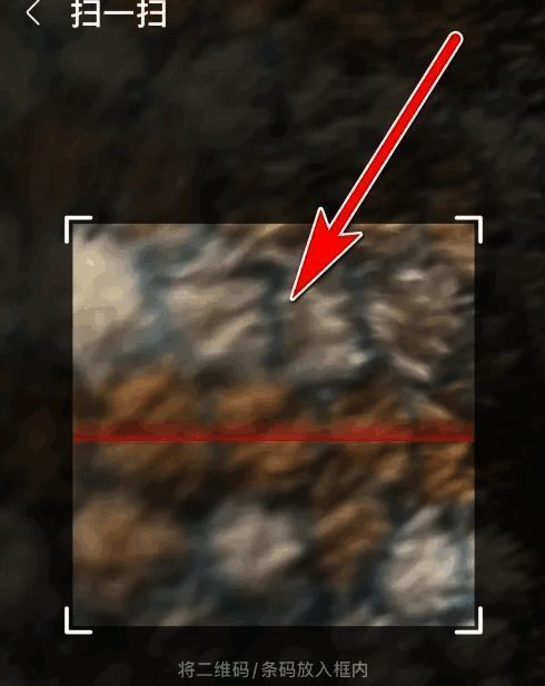 扫码界面开启，摄像头对准二维码进行识别