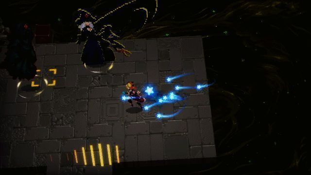 安妮丝释放星拥技能，星星环绕攻击敌人