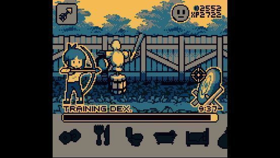 游戏主界面UI展示，复古像素风格设计