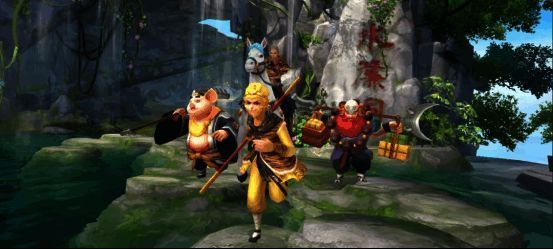 白龙马坐骑展示图，造型威武霸气，带有金色特效