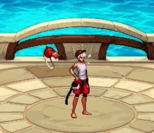 魔法师（男）武器外观，魔法光芒与红白配色巧妙融合