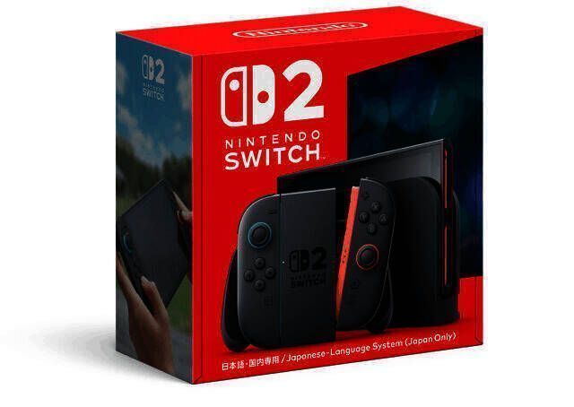 任天堂Switch 2主机外观正面展示，银灰配色，握把细节清晰可见