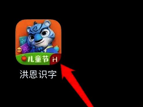 《洪恩识字》主界面图标展示，清晰可识别