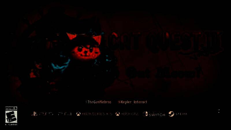 《猫咪斗恶龙3》游戏画面，卡通风格的猫咪角色手持武器，背景为神秘海岛与碧蓝海域