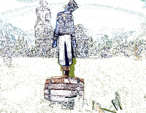 一名士兵被马车甩飞的夸张动画效果