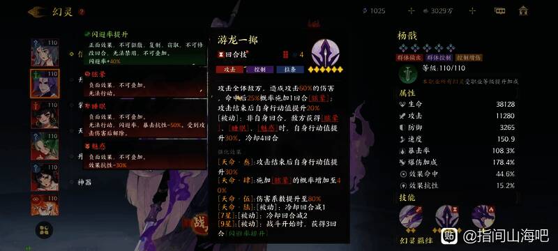 杨戬半身特写，展现面部细节与威严神情