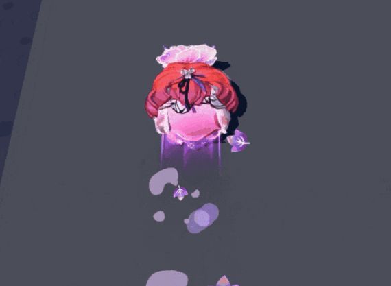 仙灵莉兰在森林中漫步，身后飘落铃兰花瓣