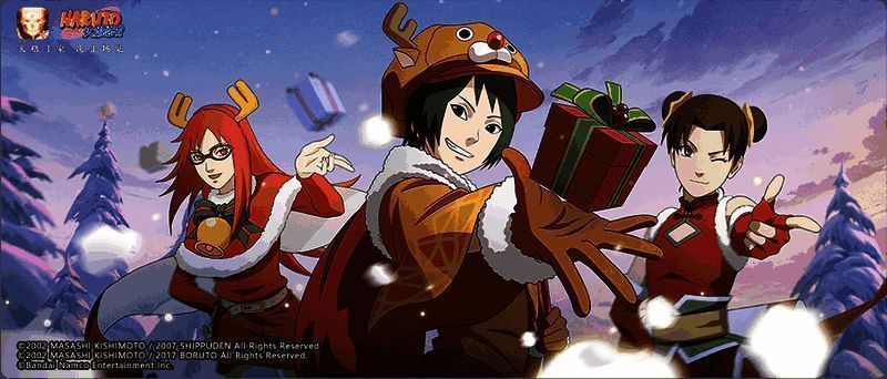 冬日战场上忍者投掷雪球，敌人被冰冻瞬间特效逼真