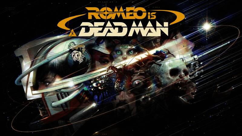 游戏主视觉图，主角罗密欧佩戴死亡齿轮面具，背景为破碎的时空裂隙